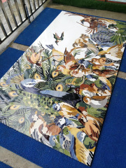 Мозаика из  натуральных камней - панно на пол или стену - орнамент
